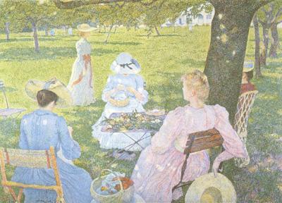 Theo Van Rysselberghe Family in an Orchard (nn02)